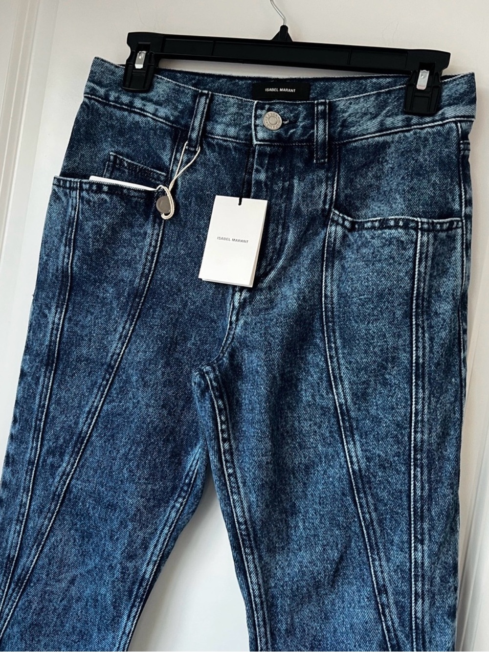 Isabel Marant Dark Wash Skinny Panel Jeans